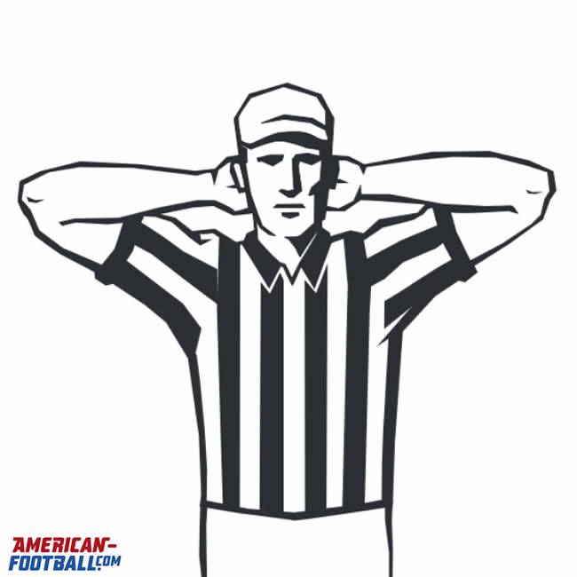 Flag Football Schiedsrichterzeichen: Down-Verlust (09)