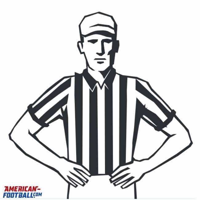 Flag Football Schiedsrichterzeichen: Offside / Illegaler Blitz (18)