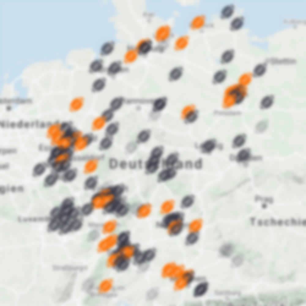 Flag Football - Karte mit Teams in Deutschand