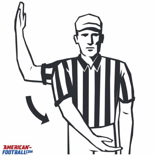 Flag Football Schiedsrichterzeichen: Flag Guarding (52)