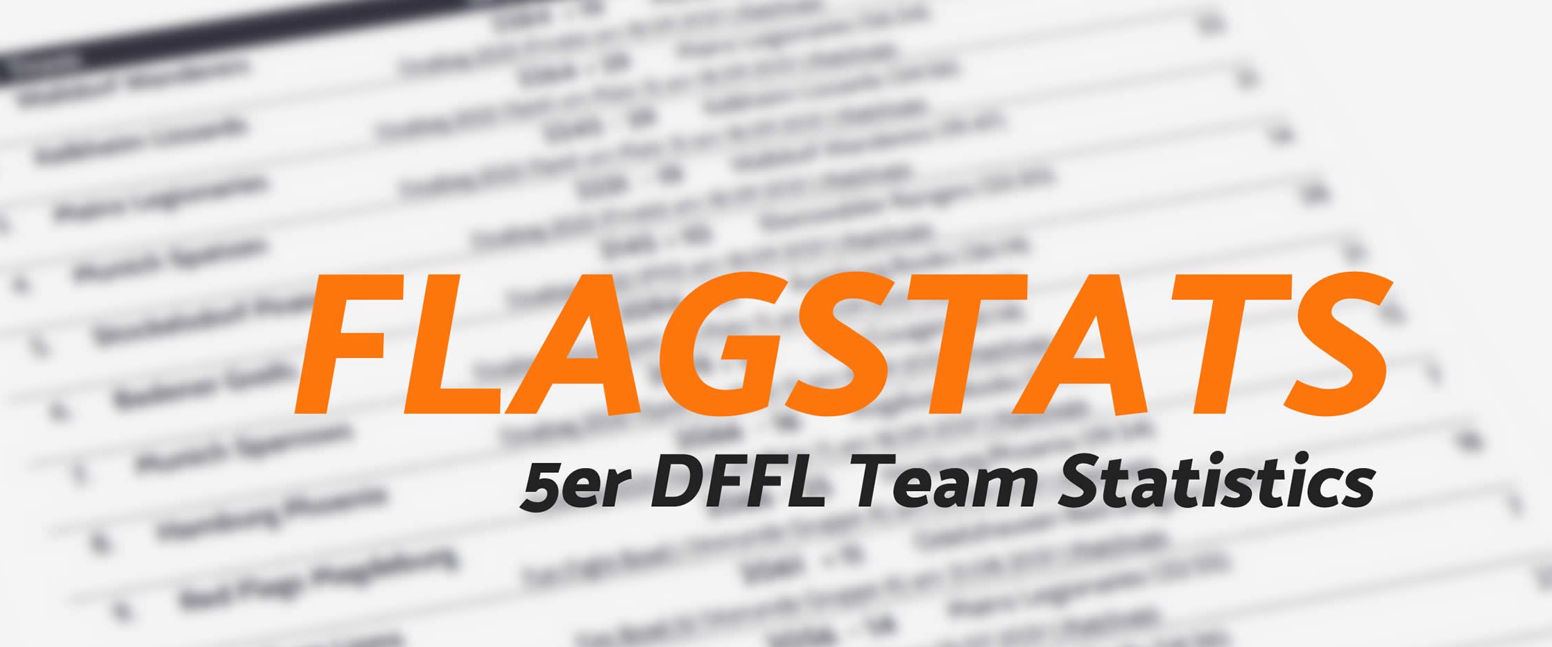 FlagStats - 5er DFFL Team Statistics