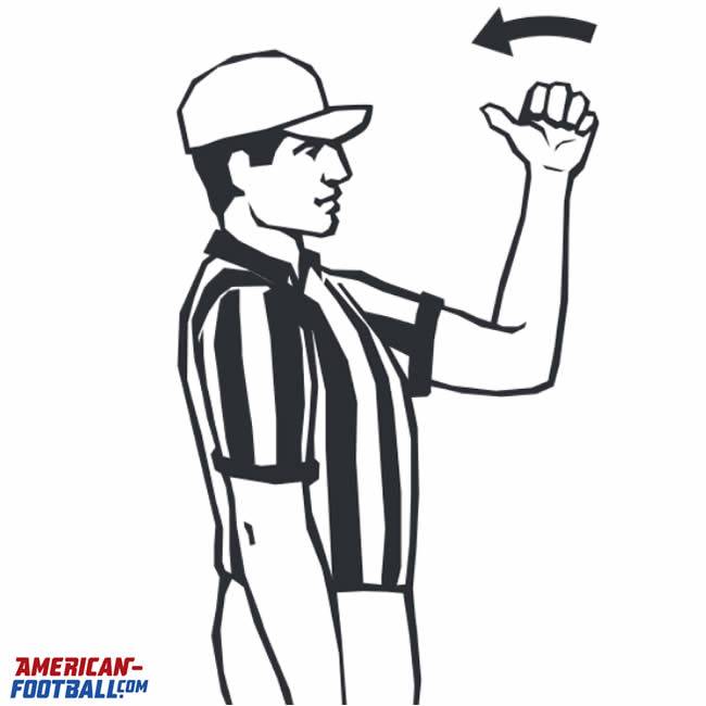 Flag Football Schiedsrichterzeichen: Disqualifikation (47)