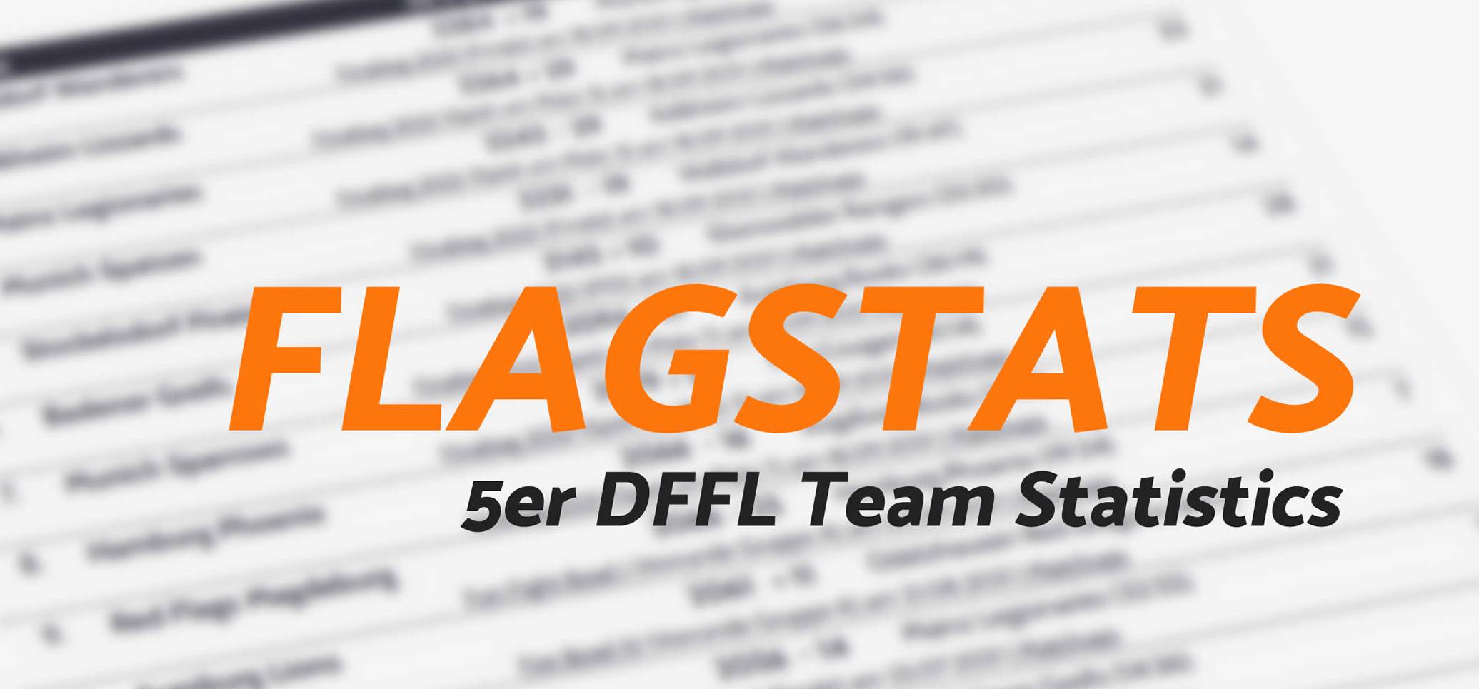 FlagStats - 5er DFFL Team Statistics