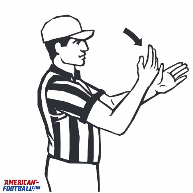 Flag Football Schiedsrichterzeichen: Illegaler Kontakt (38)