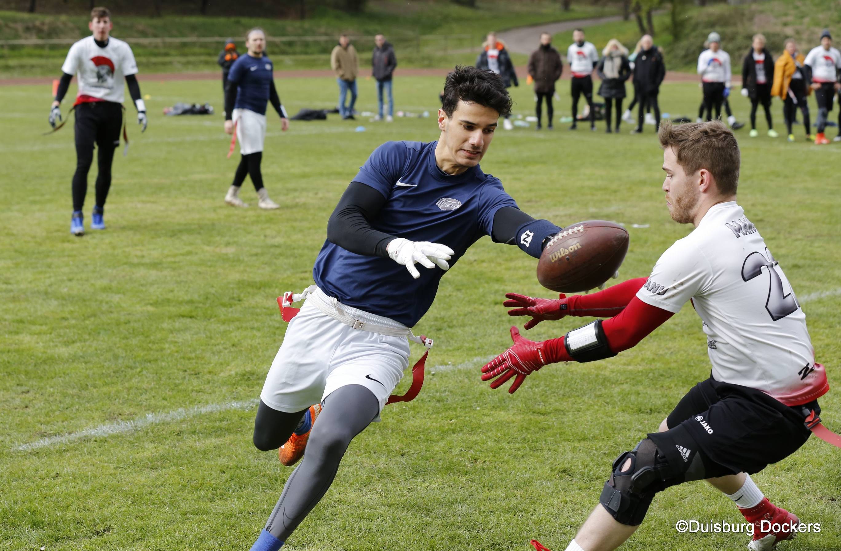 Flag Football - 5er DFFL Spieltag am 3.4.2022 in Duisburg - Duisburg Dockers vs. Mainz Legionaries | ©Foto: Duisburg Dockers